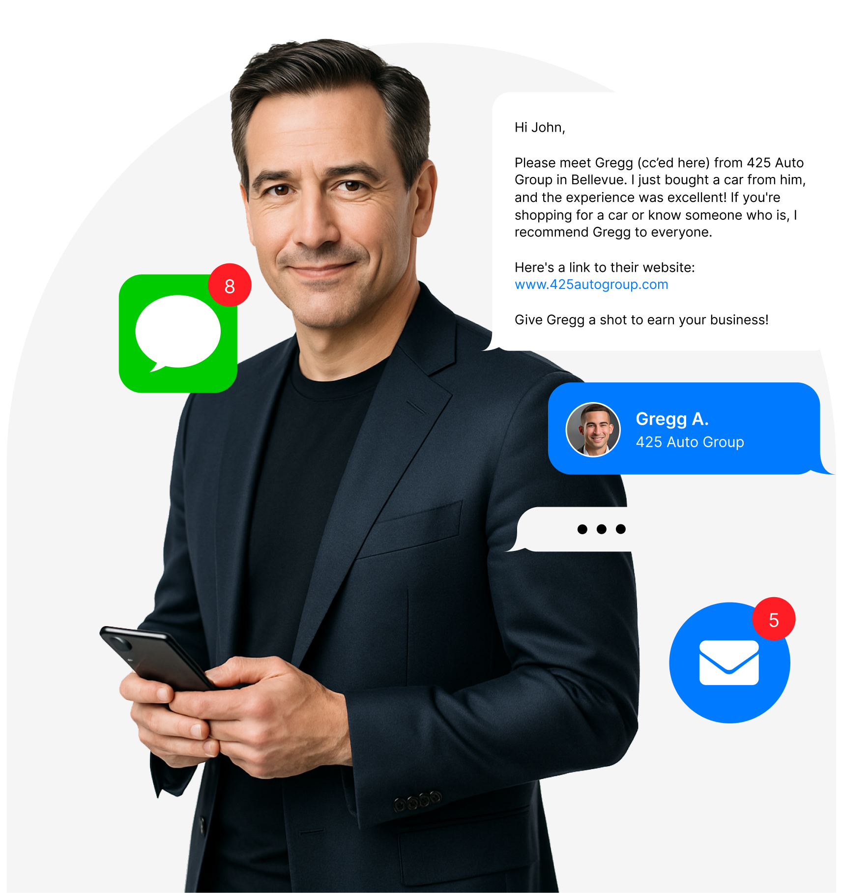 Referrer warm introduction text